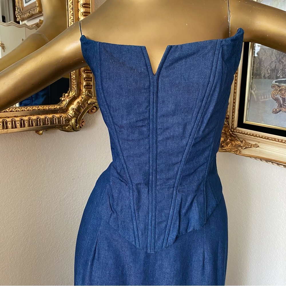 Jessica McClintock For Gunne Sax Millenium 2000 Vintage Corset Skirt Set - Picture 4 of 16